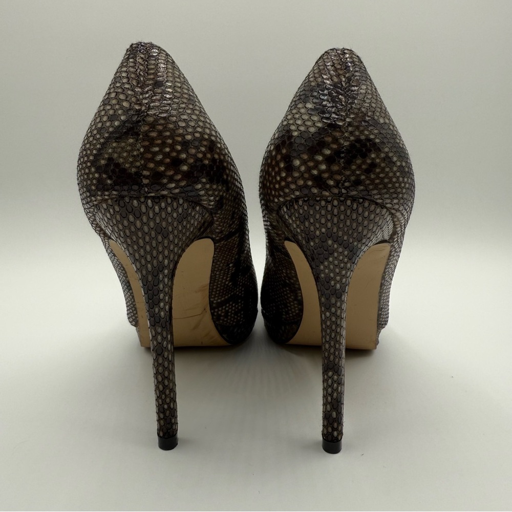 Steve Madden P- Sno Python Metal Cap Toe Pumps Si… - image 4